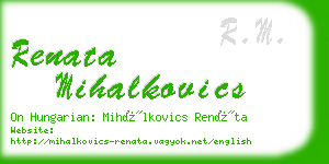 renata mihalkovics business card